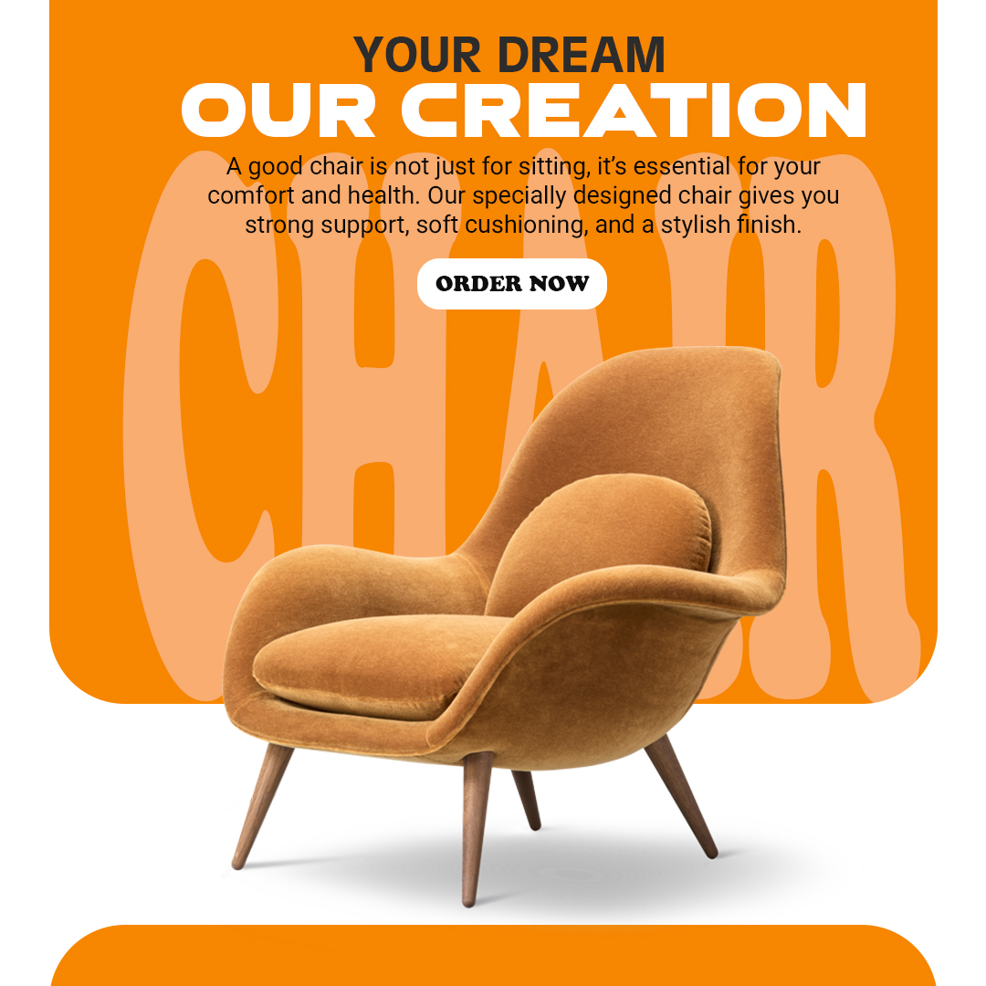 Modern Chair Product Ad